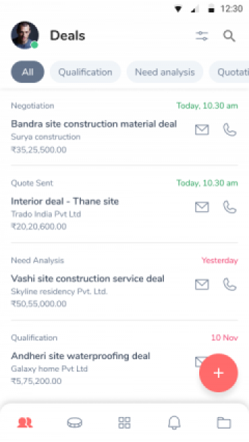 Deals List view